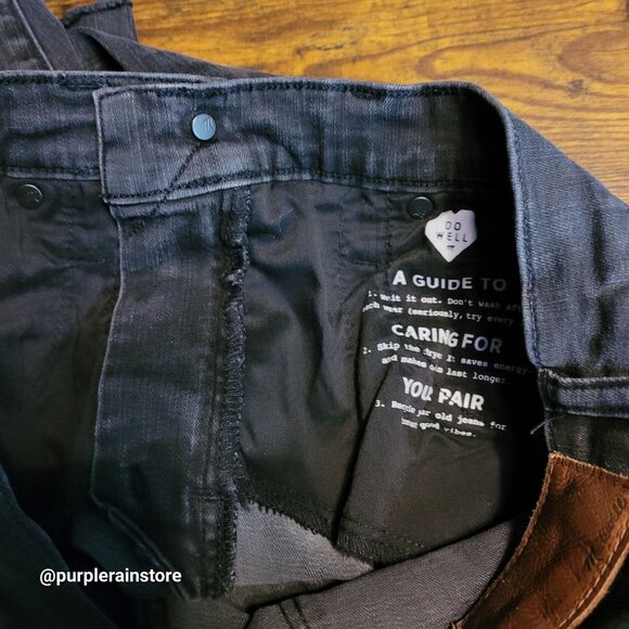 Madewell Jeans 27 Skinny 9" High Rise Black Sea Wash H2230 Tummy Control - Picture 4 of 13